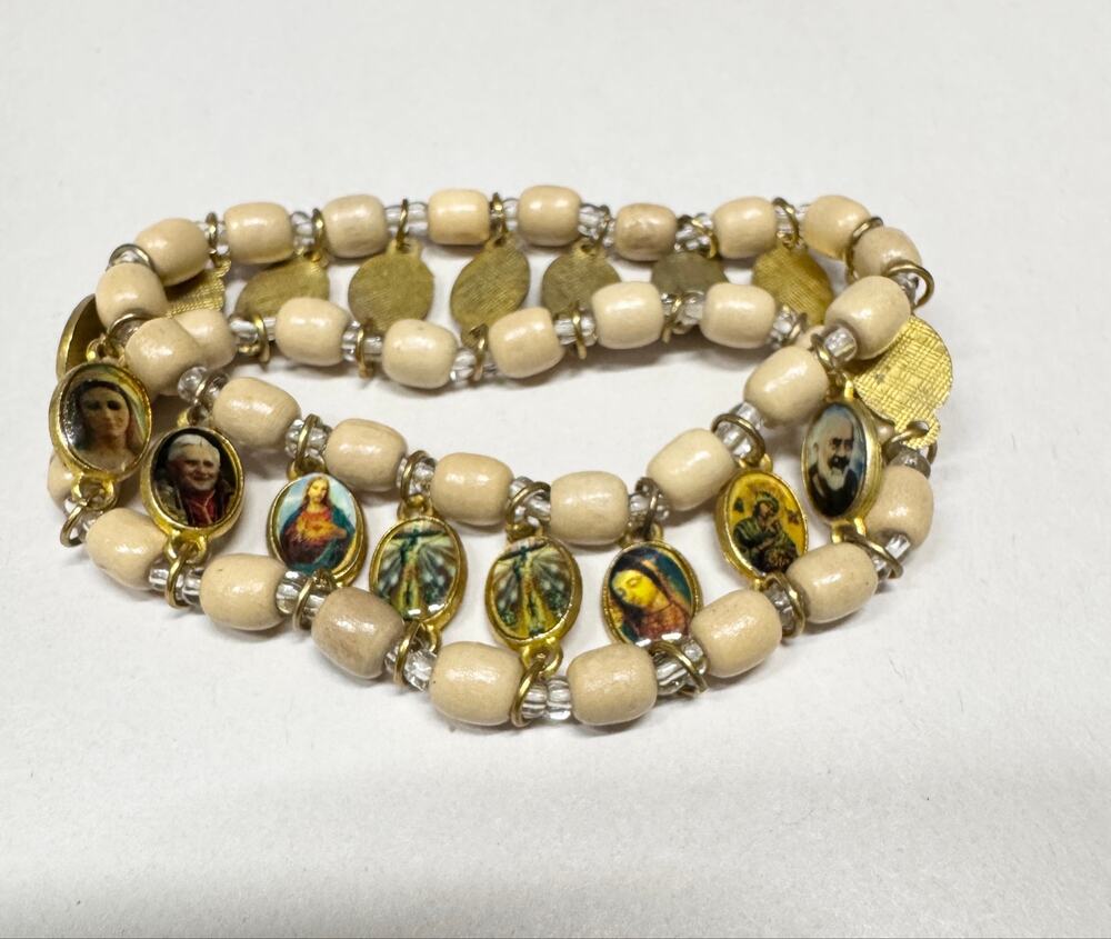 Holy Priests Pictures Vintage Stretch Bracelet